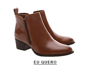 Ankle Boot Couro Zíper Licor 