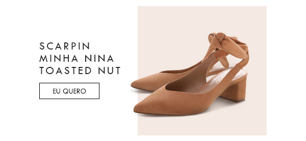Scarpin Nobuck Nina Toasted Nut 