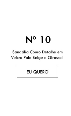 Sandálias Couro Detalhe em Velcro