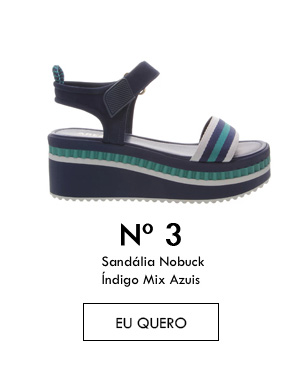 Sandália Nobuck Índigo Mix Azuis