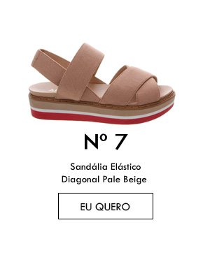 Sandália Elástico Diagonal Pale Beige