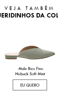 Mule Bico Fino Nobuck Soft Mint 